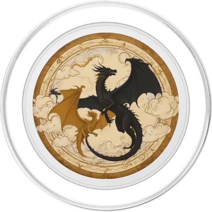 Black Dragon Book Lover Booktrovert Librarian Bookish PopSockets PopWallet for MagSafe