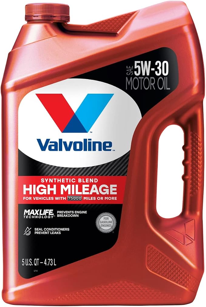 Valvoline High Mileage with MaxLife Technology SAE 5W-30 Synthetic Blend Motor