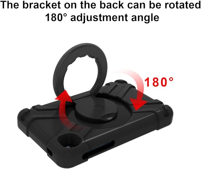 AKABEILA Compatible with Amazon Fire HD 8 2020/2022 Tablet Case，Rugged Kids Case with Stand Lightweight Shockproof Kids Friendly Tablet Cover Black