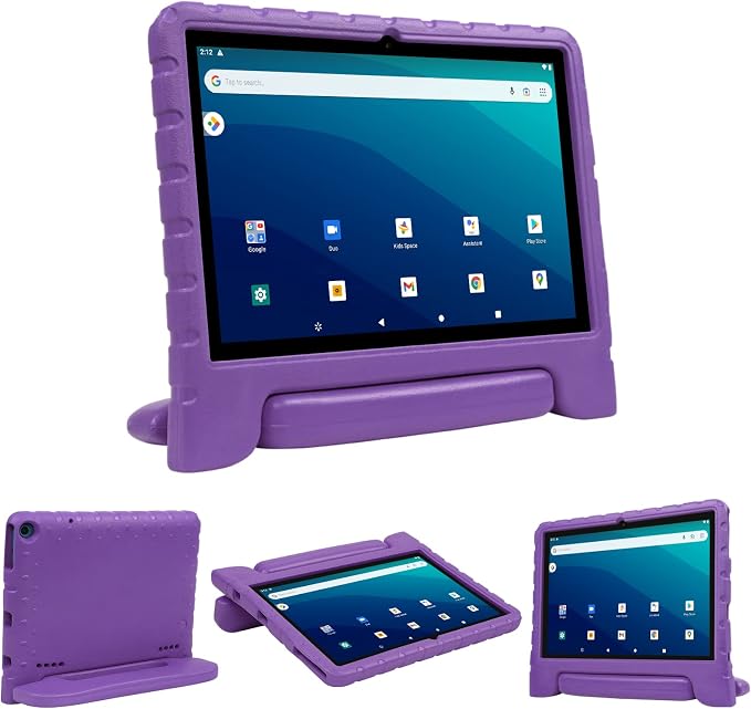 Kids Case for Onn 10.1 Tablet 2024 Gen 4(Model:100135925) ShockproofBlack | Lightweight EVA Foam Foldable Handle Stand Precise Cutouts Kid-Friendly For Daily Use
