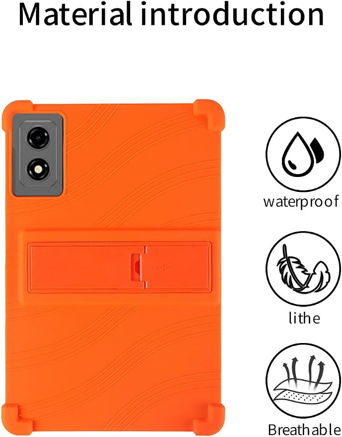 for BNCF 2025 Android 15 10.1 Inch Tablet CaseBOVUGAC Soft Silicone Adjustable Stand Shockproof Kids Friendly for BNCF 2025 Android 15 10.1 Tablet(Black)