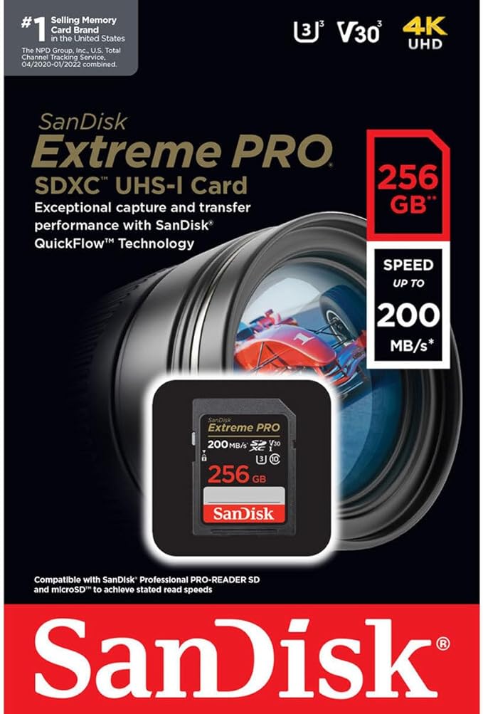 SanDisk Extreme PRO 256 GB Class 3/UHS-I (U3) V30 SDXC