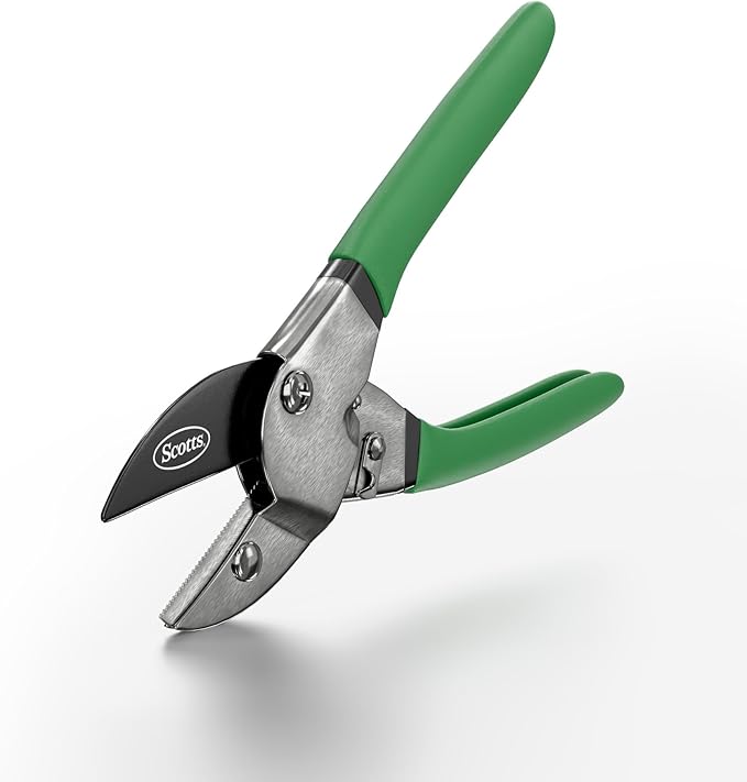 Scotts 8 in. Anvil Pruning Shears – 1/2 in. Cutting Capacity, Heavy-Duty Garden Pruner for Dry Stems and Dead Wood, Sap Resistant – Comfort Grip with Sharp Carbon Steel Blade for Yard and Garden Use