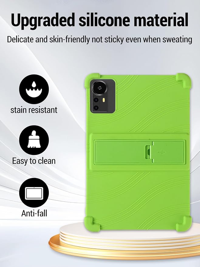 for Bnegynng CP31M 10 inch Tablet Protective case Shockproof Lightweight Silicone Protective Cover with Stand Child-Friendly Protection Easy to Clean DesignBlack