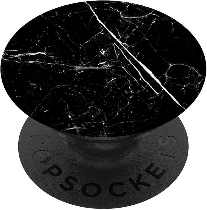 Elegant Black Marble-Look - Black Grey White - Simple Modern PopSockets PopGrip: Swappable Grip for Phones &amp Tablets