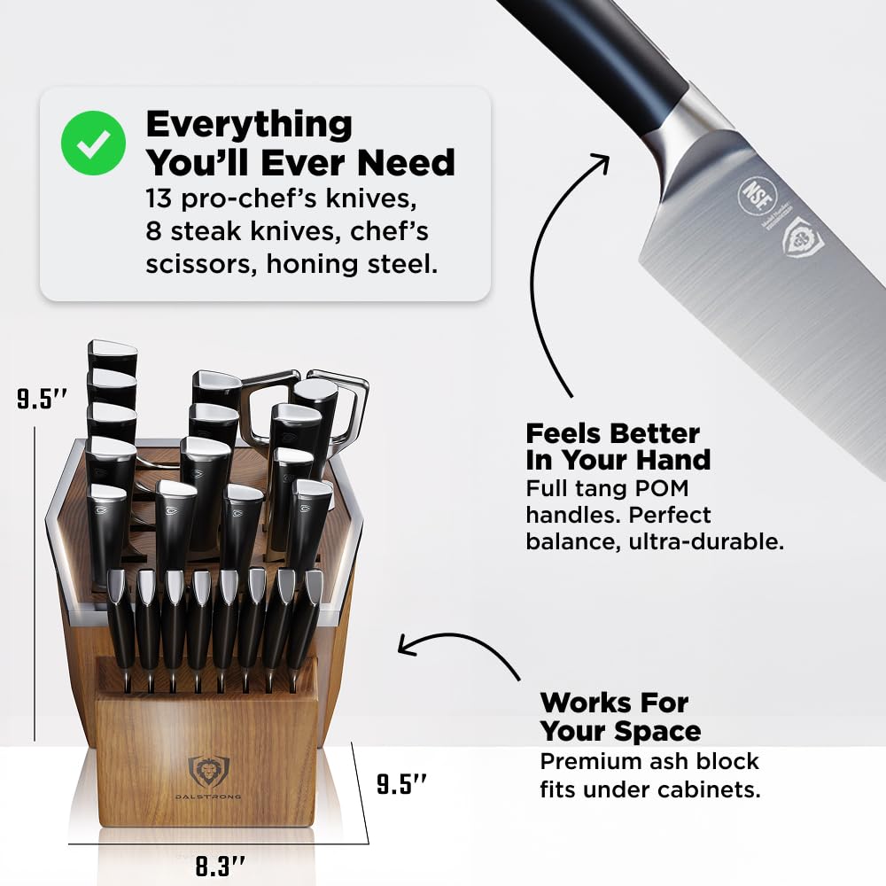 Dalstrong 24-Pc Knife Block Set - Forged German Steel