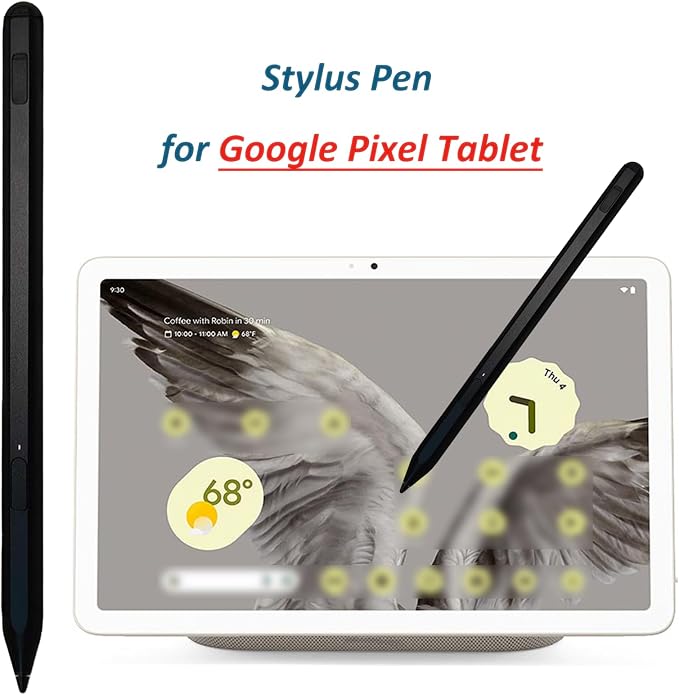 U1 Stylus Pen for Google Pixel Tablet PenUSI 2.0 Stylus for Google Pixel Tablet Stylus for Pixel Tablet with 4096 Pressure SensitivityPalm Rejection(Black)
