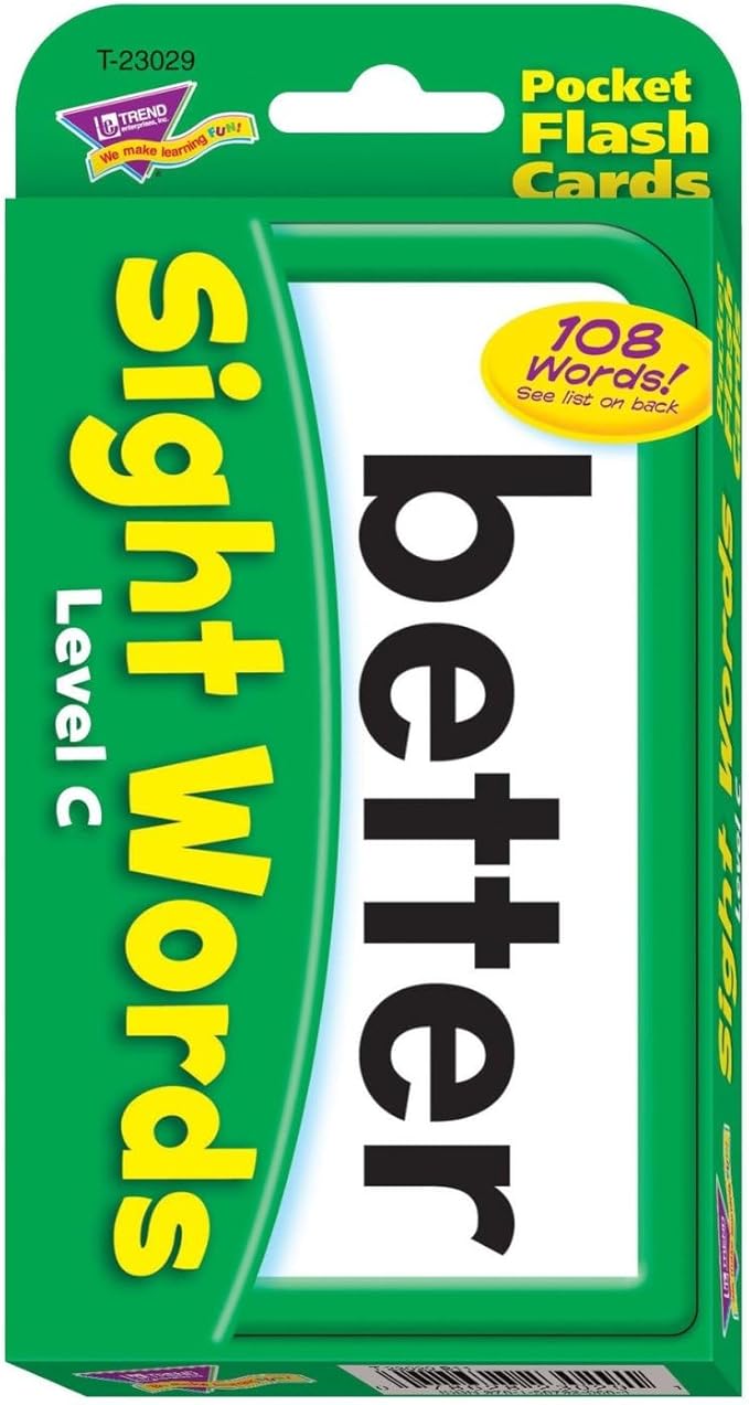 Trend Enterprises Sight Words Bundle - Pocket Flash Cards Set - for Home, Travel, Classroom