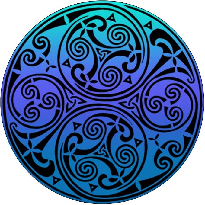 Celtic Pagan Wiccan -Blue tones- Pattern PopSockets PopGrip: Swappable Grip for Phones &amp Tablets