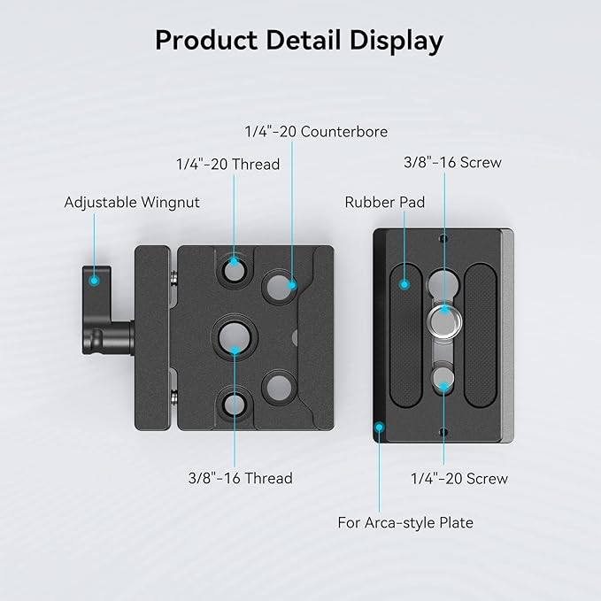 SMALLRIG DSLR and Mirrorless Quick Release Clamp and Plate for Arca Standard