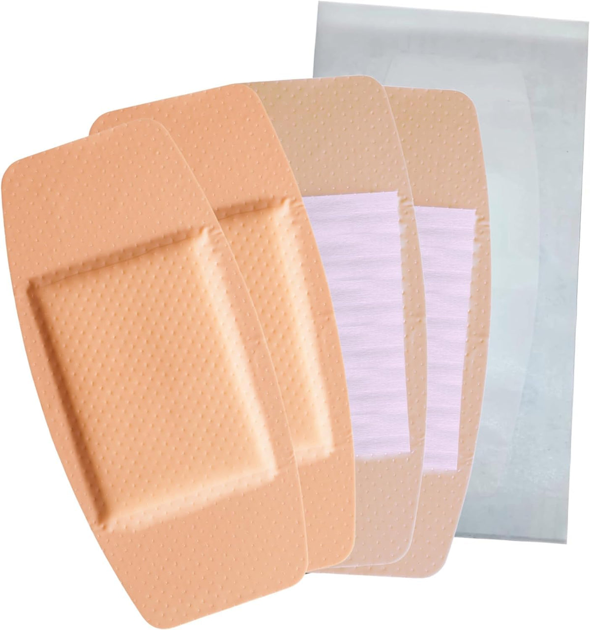 Vakly Extra Large Adhesive Bandages 2 x 4.5 in (100 Pack) – Sterile Sheer Plastic Bandages with Non-Stick Pad, Breathable Flexible 4-Sided Seal, Latex-Free First Aid Wound Care