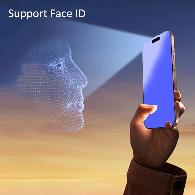 2 Pack for iPhone 17 Pro Privacy Matte Screen Protector Anti spy Tempered Glass Anti blue Light Film 6.3 inch