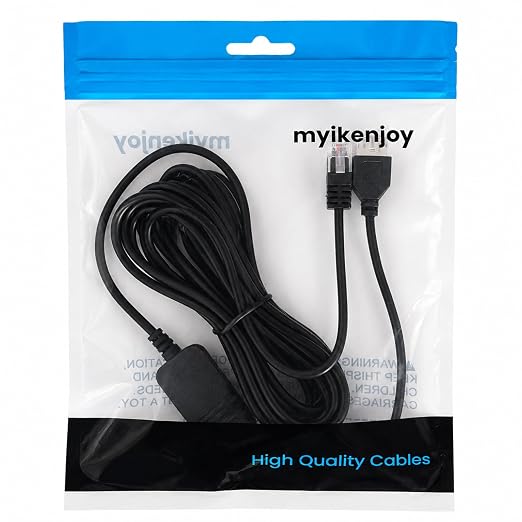 USB to RJ11 Radar Detector Power Cord 12.1ft USB Power Cable for Escort | Compatible with Escort MAX 360c MAX 360 iX iXc 9500ix MAX 3 MAX 4 MAX 360c MKII Redline 360c and Select RJ11 Models