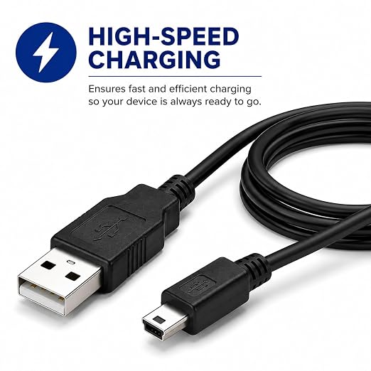 Replacement USB Data Transfer &amp Charging Cable for Canon Cameras – Compatible with IFC-200U IFC-300PCU IFC-400PCU – Supports PowerShot A/SD Series EOS Rebel XT-T5i 60D 70D 5D Mark II 7D