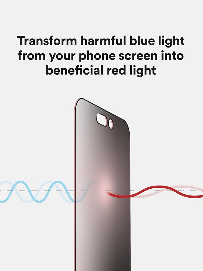 BodyGuardz Red Light Converter Screen Protector – Passive Red Light Therapy for Face - Promotes Better Sleep Healthier Skin Reduced Eye Strain – 9H Tempered Glass Easy Install (Galaxy S26)