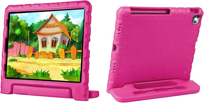 Case for iPad Pro 12.9 Case 2022/2021/2020/2018 with Pencil Holder &amp Hadle Stand Super Protection Kids Proof Cover for iPad Pro 12.9 inch 3rd/4th/5th/6th Generation Black