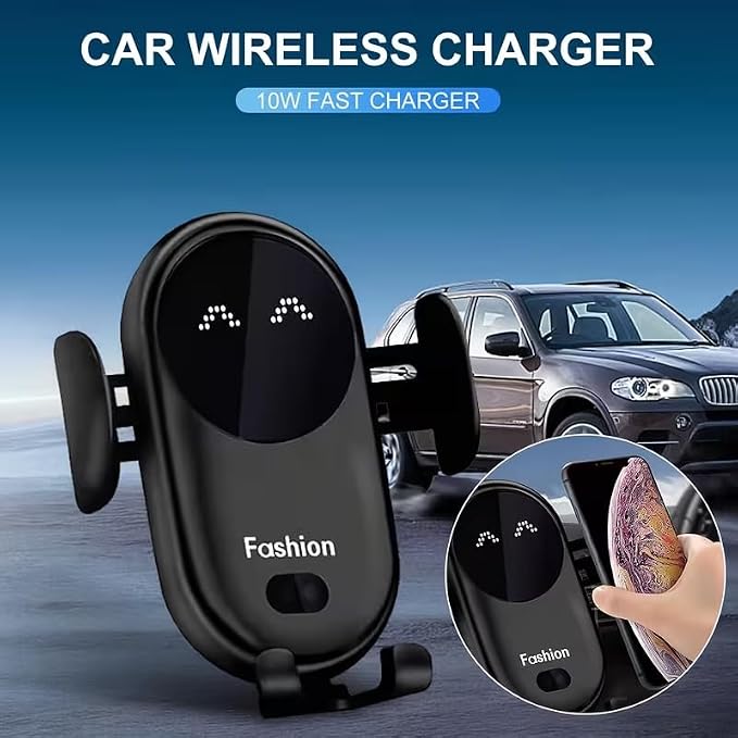 Wireless Car Charger with Air Vent Mount USB Phone Holder for iPhone 17/16/15/14/13/12 Black