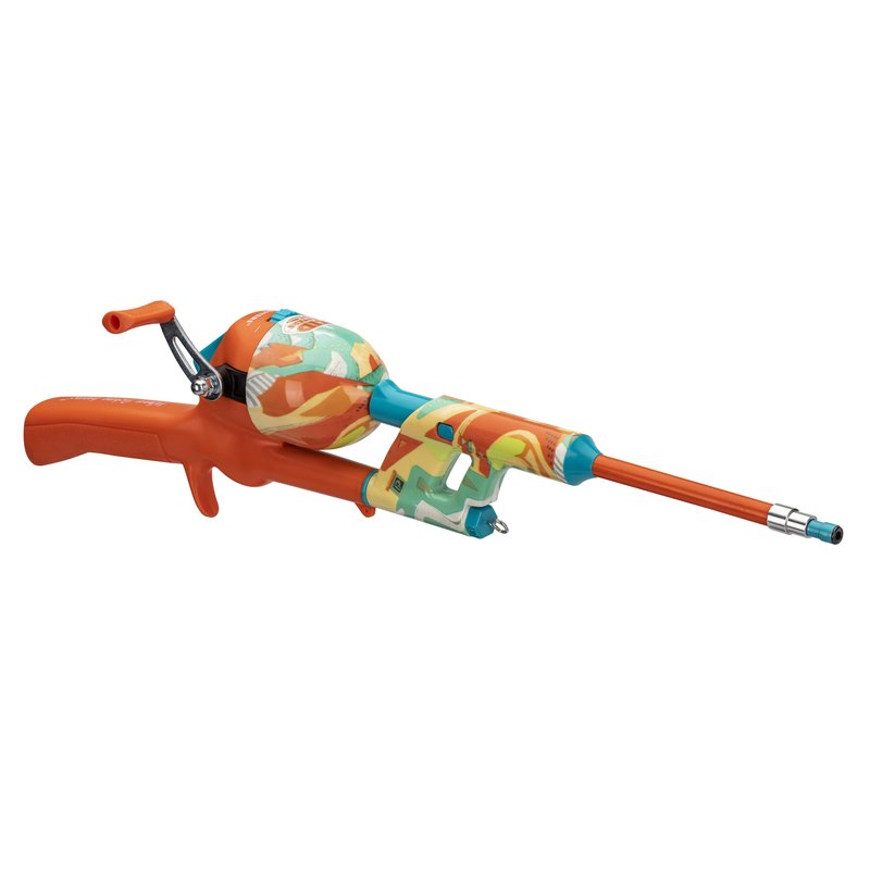 Kid Casters Tangle-Free Telescopic Fishing Rod, Tackle Box & Back Pack Complete Kit (Krazy Print)