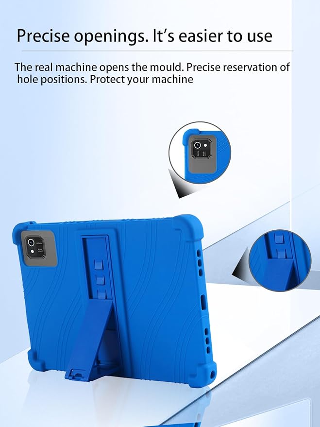 for kelankeke K10 Android 10-Inch TabletUYRUREL Skin-Friendly Soft Silicone Protective CaseFull Protection Against Drops and Scratcheswith Adjustable Viewing StandBlack.