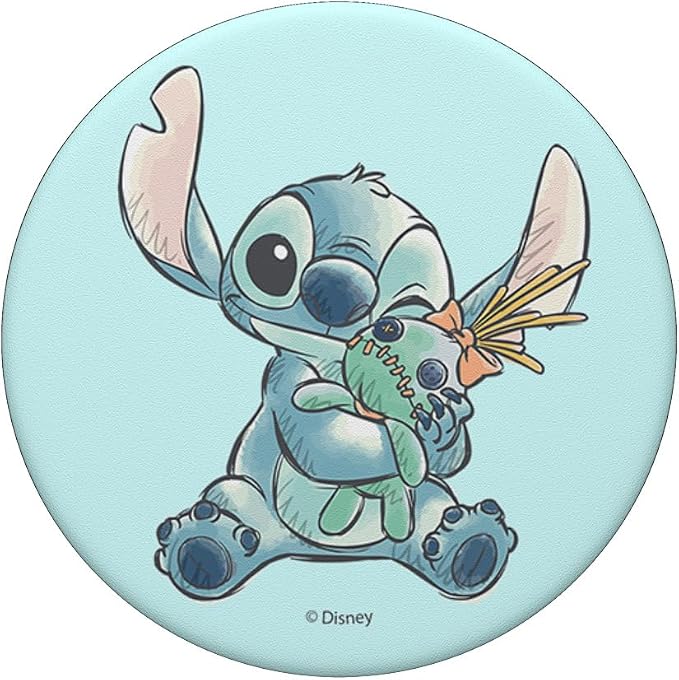 Disney Lilo &amp Stitch Cute Happy Stitch Scrump Sketch Logo PopSockets PopGrip for MagSafe