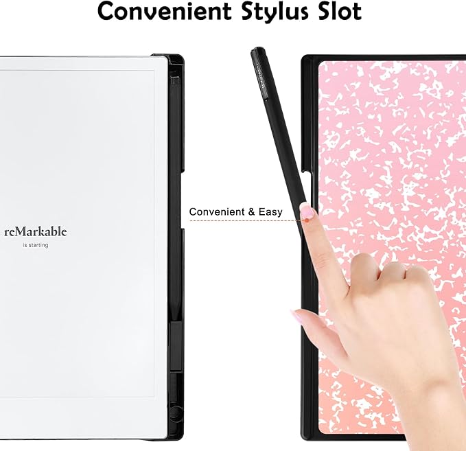 Case for Remarkable 2 Paper Tablet 10.3 2020 ReleasedLightweight and Hard Back Shell Protective Book Folio Cover with Built-in Pen HolderComes with Remarkable 2 Pen Tips.