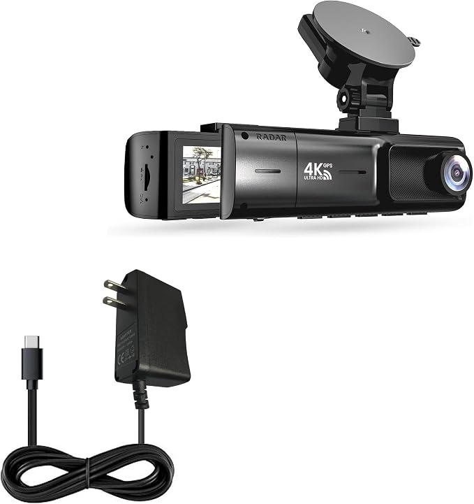 BoxWave Charger Compatible with PRUVEEO RD316 Dash Cam - Wall Charger Direct (15W) Rapid Charge Your Device with Built-in 3ft Cable