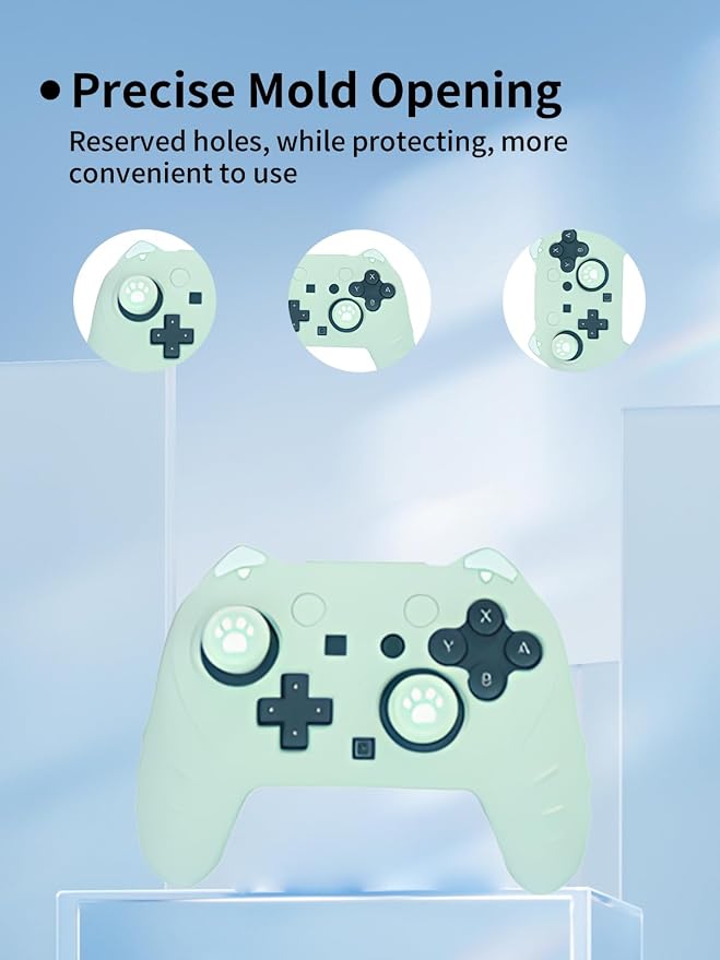 Case for Nintendo Switch 2 Pro ControllerUYRUREL Premium Sillence MaterialShock-Absorbing and Anti Drop Protection Soft Shellwith Stickers and Thumb GripsBlack.