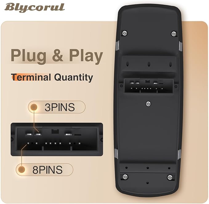 Blycorul Master Power Window Switch Driver Side Replacement for 2011-2020 Chrysler 300 Chrysler 200, 2011-2019 Dodge Charger, 2016-2022 Ram 1500/2500/3500 - Replaces OEM 68139805AB, 56046823AE