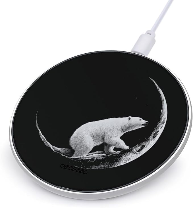 Bear Moon Wireless Charger Portable Charging Pad | LightweightAll Smartphone