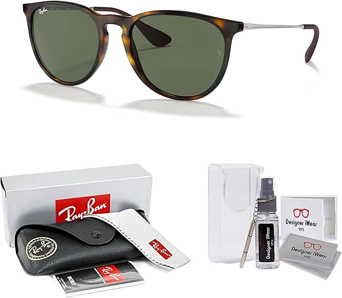 Ray-Ban RB4171 ERIKA Round Sunglasses For Women +BUNDLE with ACCESSORY EYEWEAR KIT