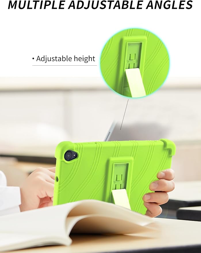 Case for Callsky-Tab Ctab 8 Android Tablet 8 Inch，WUNIAK Shock Proof Lightweight Stand Rubber Shell Protective CoverKids Friendly Soft Silicone Adjustable Stand CoverBlack