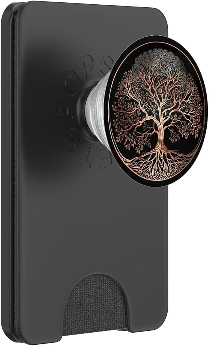 Tree of Life Yoga Leaves Spiritual Symbol Nature Rose PopSockets Adhesive PopGrip