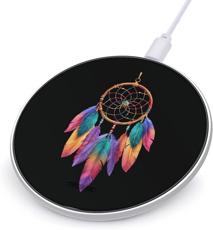 Dream Catcher Feather Wireless Charger Portable Charging Pad | LightweightAll Smartphone