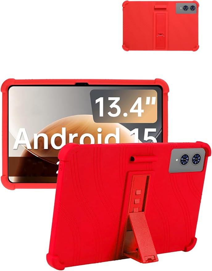 for TECLAST T65 13.4 inch Tablet Protective case Shockproof Lightweight Silicone Protective Cover with Stand Child-Friendly Protection Easy to Clean DesignBlack