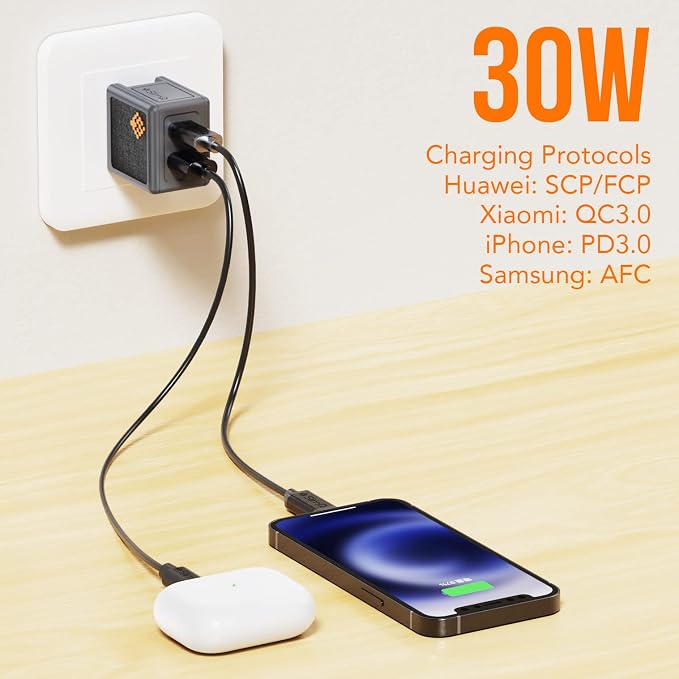4-in-1 Wireless Charger with Mushroom Lamp &amp 30W Changer