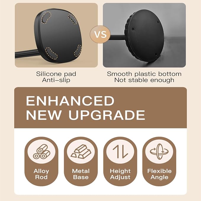 Adjustable Cell Phone Stand360° Rotating Lifting Mobile Phone Holder | for DeskVideo Recording HomeOffice Compatible with All iPhone for Galaxy