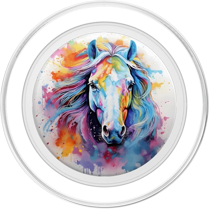 Elegant Horse Lover Horses Design PopSockets PopGrip for MagSafe