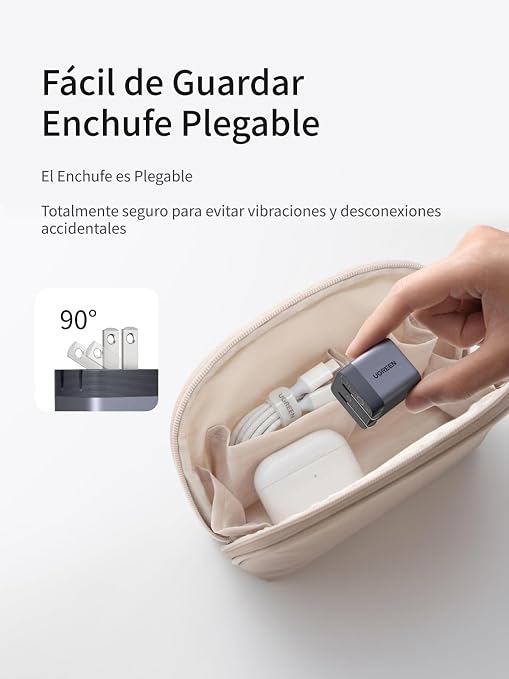 UGREEN 2-Item Bundle: Nexode Air 45W GaN USB C Wall Charger Block (Foldable Plug Travel Size) + 100W PD Fast Charging USB C to USB C Braided Cable for iPhone 17 16 MacBook Air Galaxy S26 iPad