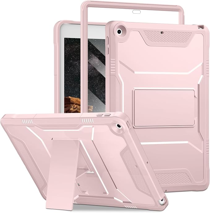 DTTO Case for for iPad 9th/8th/7th Generation 10.2-inch Black | Durable Shockproof Protective Cover Built-in Screen Protector &amp Kickstand Corner Protection