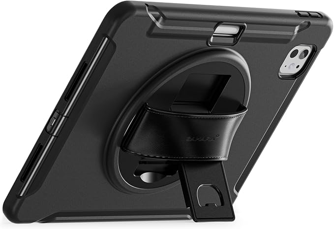 Sahara for iPad Air 11-inch (M4 / M3 / M2) Case - Heavy-Duty Protective Cover with Screen Protector Kickstand &amp Rotating Hand Strap Raider Series