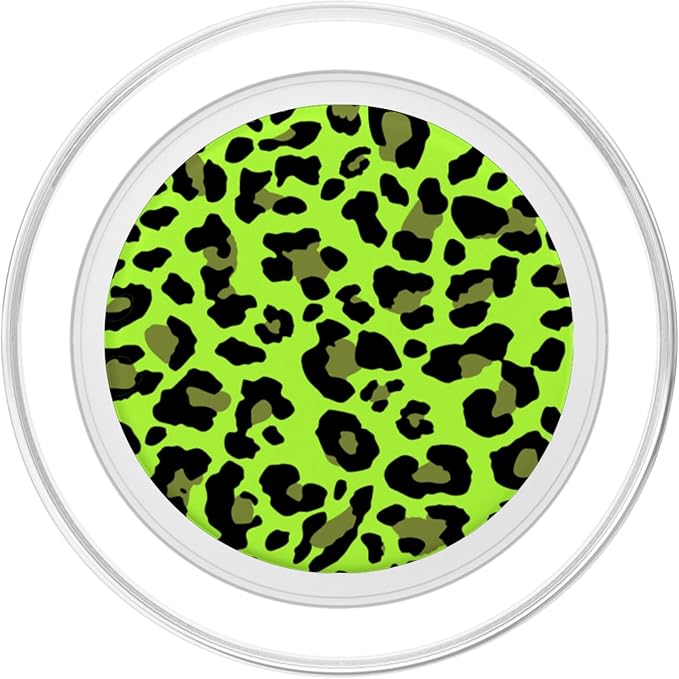 Leopard Print Stylish Cheetah Pattern Summer Cool Lime Green PopSockets Adhesive PopGrip