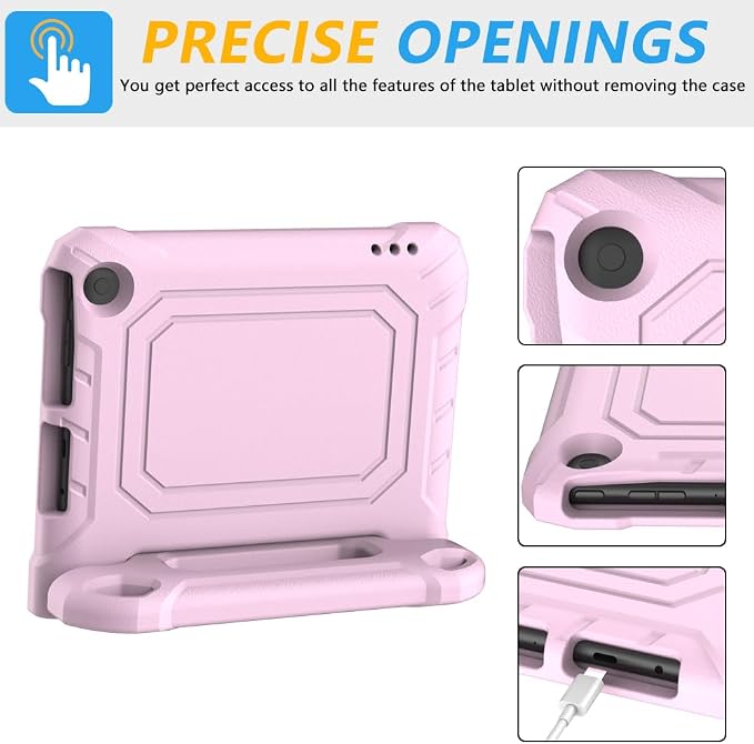 Kids Case for Amazon Fire 7 Tablet Case (12th Generation 2022)Blue | Lainergie Lightweight Easy to Carry Shockproof Kids Friendly Durable Hight Quality EVA Material Cover with Handle Stand