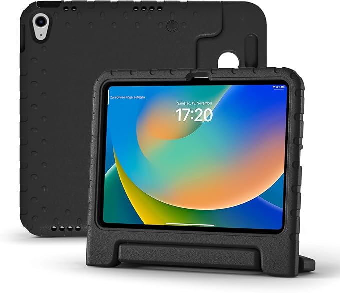 Case for iPad Pro 12.9 Case 2022/2021/2020/2018 with Pencil Holder &amp Hadle Stand Super Protection Kids Proof Cover for iPad Pro 12.9 inch 3rd/4th/5th/6th Generation Black