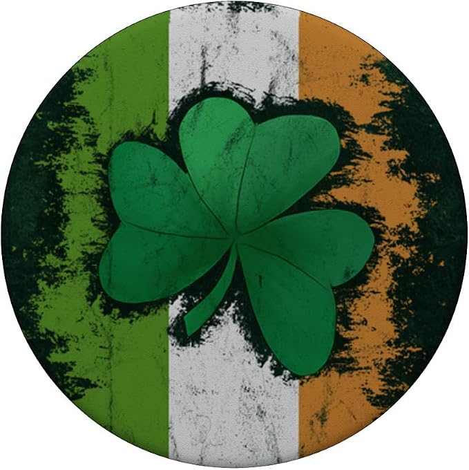 Distressed Irish Flag Shamrock Lucky Clover St Patricks PopSockets Adhesive PopGrip