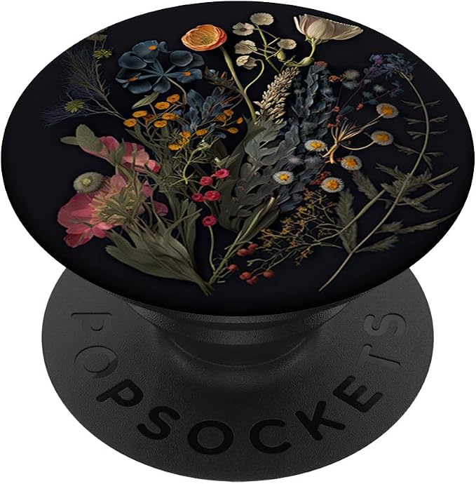 Floral Flower Daisies Eucalyptus Garden Flowers Pattern PopSockets Adhesive PopGrip