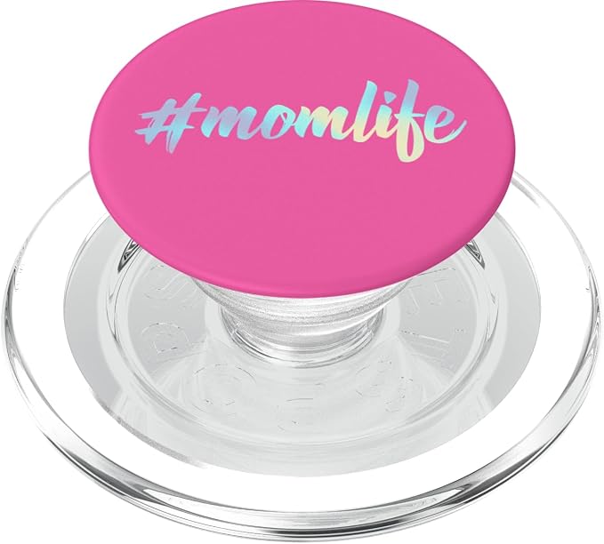 Rainbow #momlife Mom Life Pink PopSockets Adhesive PopGrip