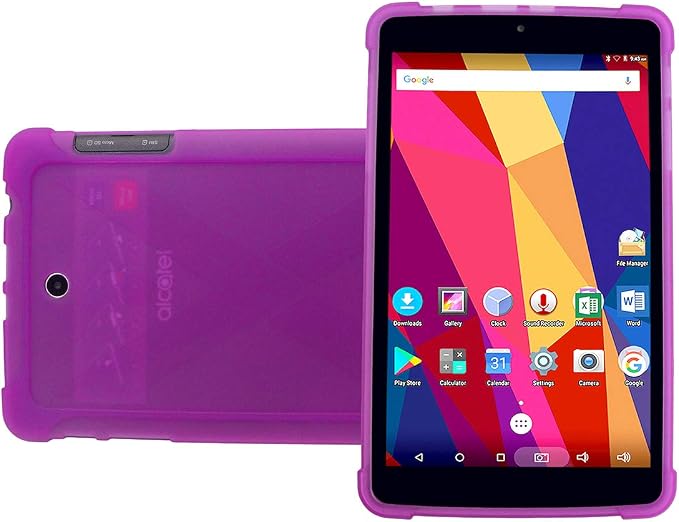 Compatible Protective TPU Case Replacement for T-Mobile Alcatel A30 8-inch Tablet 9024W 2017 Release (Purple)