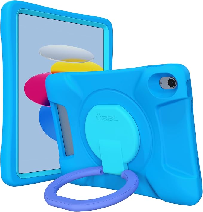 Cushy Kids Case for 2025 iPad 11th Gen A16 &amp 10th Gen 2022 10.9-inch - Built-in Screen Protector and Kickstand (1-Pack)