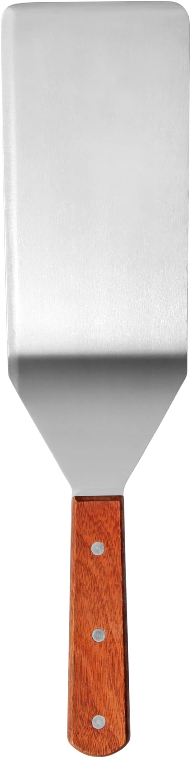 New Star Foodservice 16 Inch Extra Large Grill Turner, Stainless Steel Spatula with 4 Inch Wide Blade, Cutting Edge, and Wood Handle