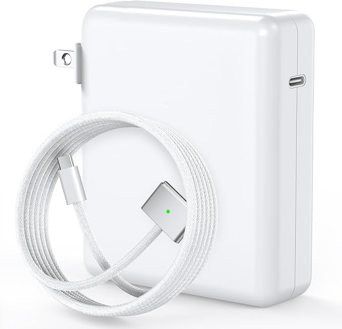 140W Charger for MacBook Pro 16/14 inch Mac Air 15/13 inch 【Original Quality】 2021-2025 M1–M4 6.6FT Magnetic 3 Cable LED &amp Type C Fast Charger Power Adapter - Between 2021-2025